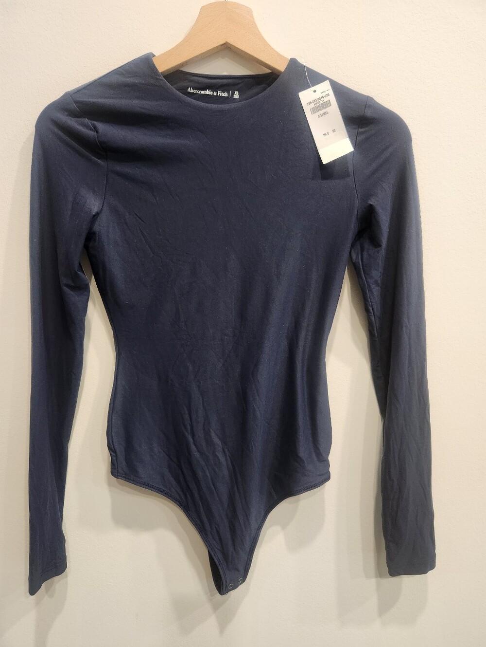 Long Sleeve Navy Women's One-Piece Bodysuit Size extra small